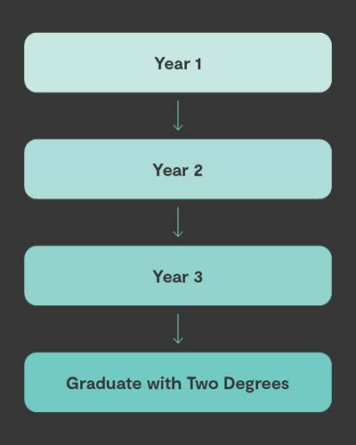 DLI Dual degree diagram.